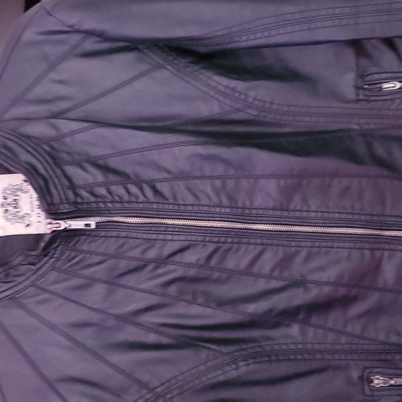 MBJ Black Vegan Leather Moto Jacket - Picture 4 of 6